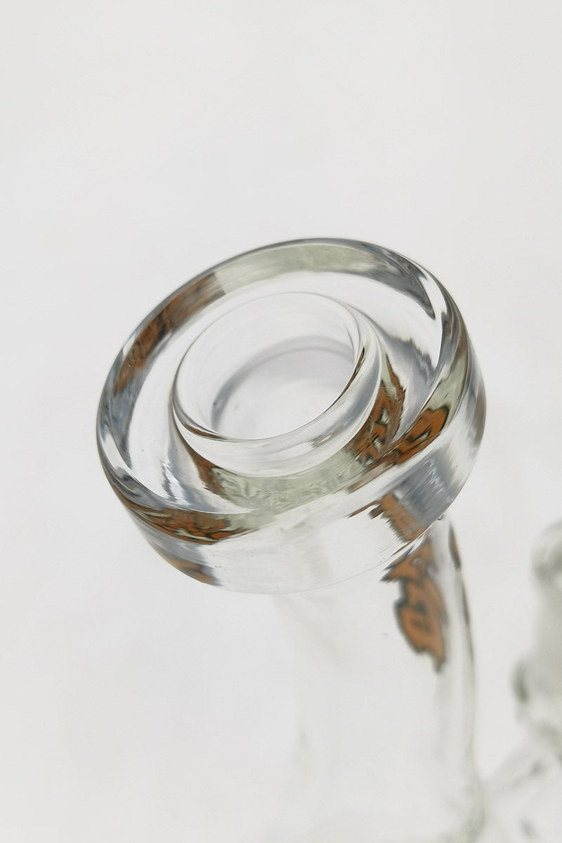 TAG 6" Bent Neck Beaker with Fixed Stem, 14MM Female Joint, Clear Quartz