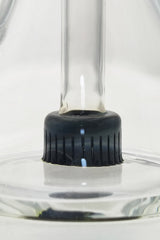 Close-up of TAG 6" Fixed Showerhead Puck Pyramid Rig base with 14MM Male joint