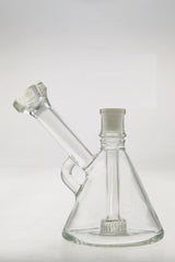TAG 6" Fixed Showerhead Puck Pyramid Rig with 14MM Male Joint, Angled Side View