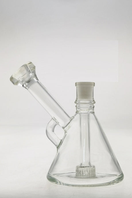 TAG 6" Fixed Showerhead Puck Pyramid Rig with 14MM Male Joint, Angled Side View