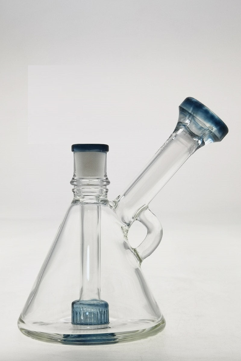 TAG 6" Fixed Showerhead Puck Pyramid Dab Rig with 14MM Male Joint - Side View