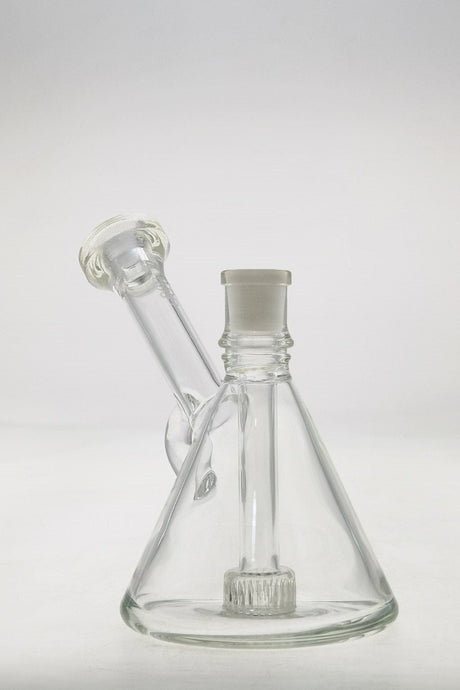 TAG 6" Clear Glass Puck Pyramid Dab Rig with Fixed Showerhead Percolator and 14MM Male Joint