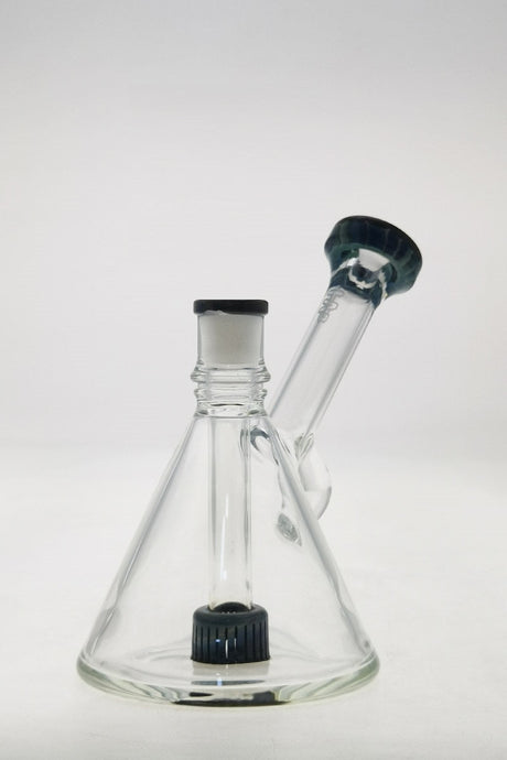 TAG 6" Puck Pyramid Dab Rig with Showerhead Percolator and Penumbra Accents, Side View