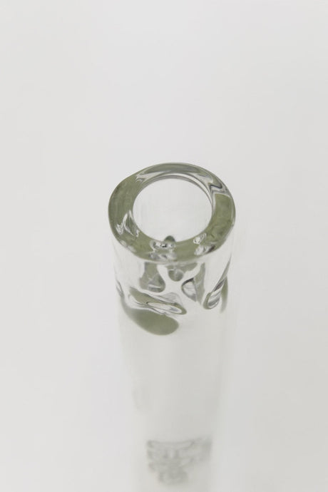 TAG 6" One Hitter Chillum with Pinched Screen, Top View, Clear Glass, Thick Ass Glass Brand