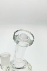 Close-up of TAG 6.5" Bent Neck Bong with 12-Arm Diffuser and Bellow Base on White Background