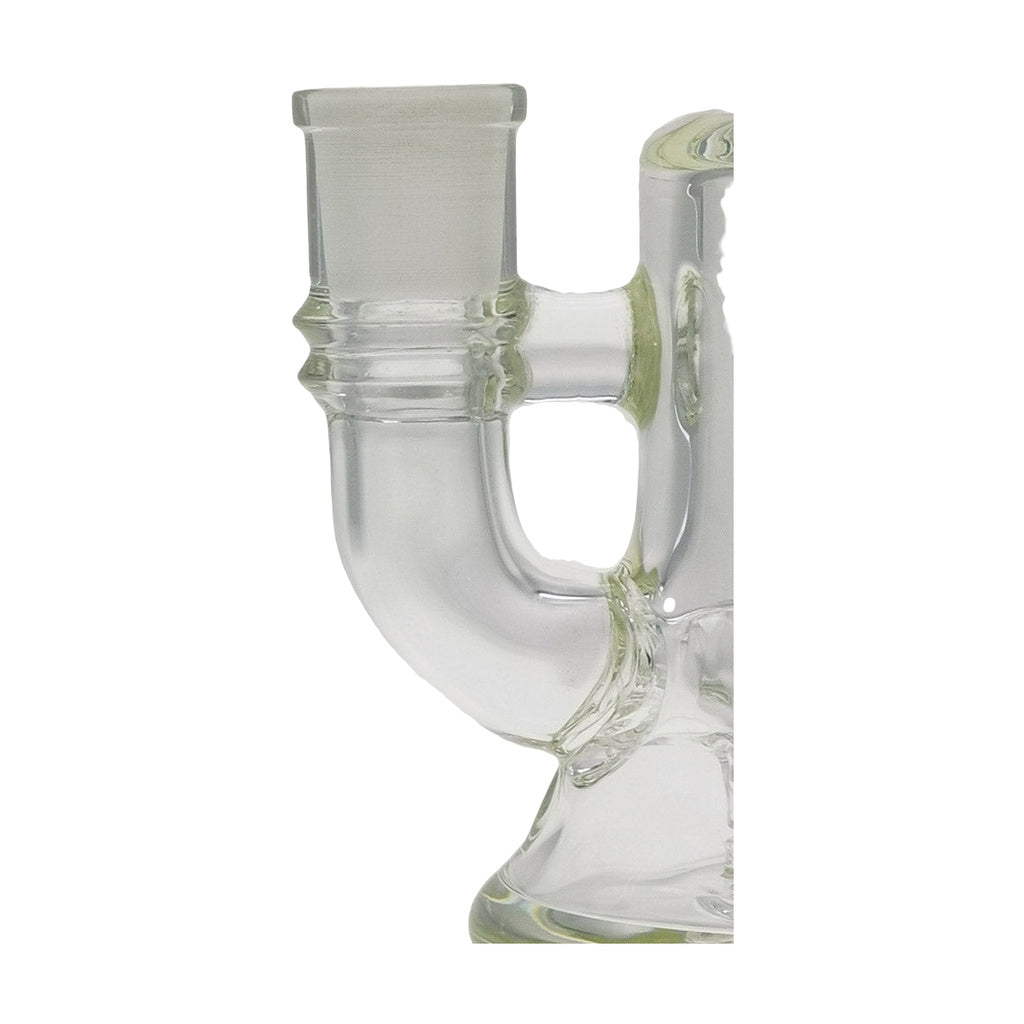 TAG 6.5" Bent Neck Bong with 12-Arm Diffuser and Bellow Base, 50x5MM, Side View