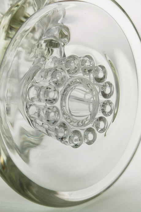 Close-up of TAG Bent Neck Bong with 12-Arm Diffuser and Bellow Base, 50x5MM