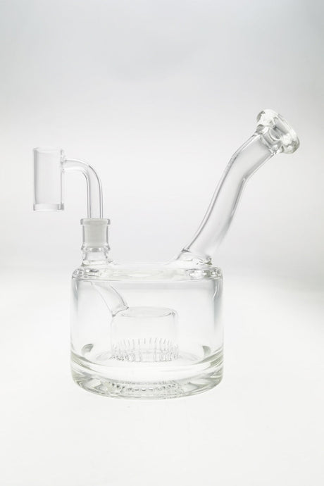 TAG 6.5" Super Slit Froth Puck Rig with Showerhead Percolator, Clear Glass, Side View