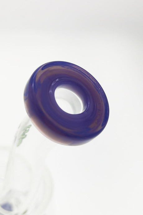 Top view of TAG 6.5" Super Slit Froth Puck Rig with blue accented mouthpiece