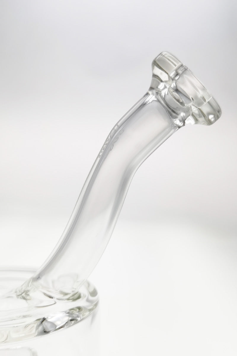 TAG 6.5" Super Slit Froth Puck Rig with Showerhead Percolator - Clear Glass, Side View