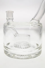 TAG 6.5" Super Slit Froth Puck Rig by Thick Ass Glass with Showerhead Percolator, Front View