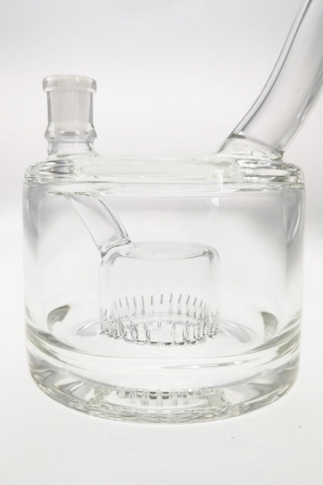 TAG 6.5" Super Slit Froth Puck Rig by Thick Ass Glass with Showerhead Percolator, Front View