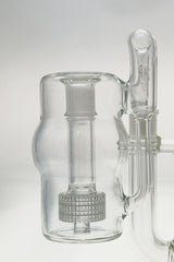 TAG 6.5" Super Slit Matrix Ash Catcher by Thick Ass Glass, clear view with intricate percolator
