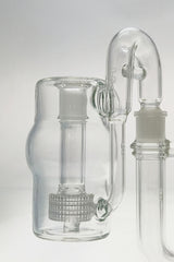 TAG 6.50" Super Slit Matrix Ash Catcher by Thick Ass Glass, clear side view, 18MM Male to Female