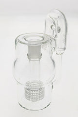 TAG 6.50" Super Slit Matrix Ash Catcher 65x5MM, 18MM Male to Female, Clear Glass, Side View