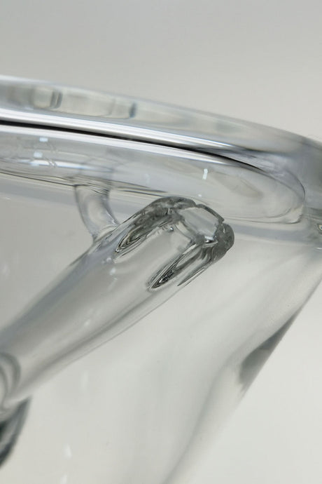Close-up of TAG 7" Beaker Dab Rig with Fixed Showerhead Downstem by Thick Ass Glass