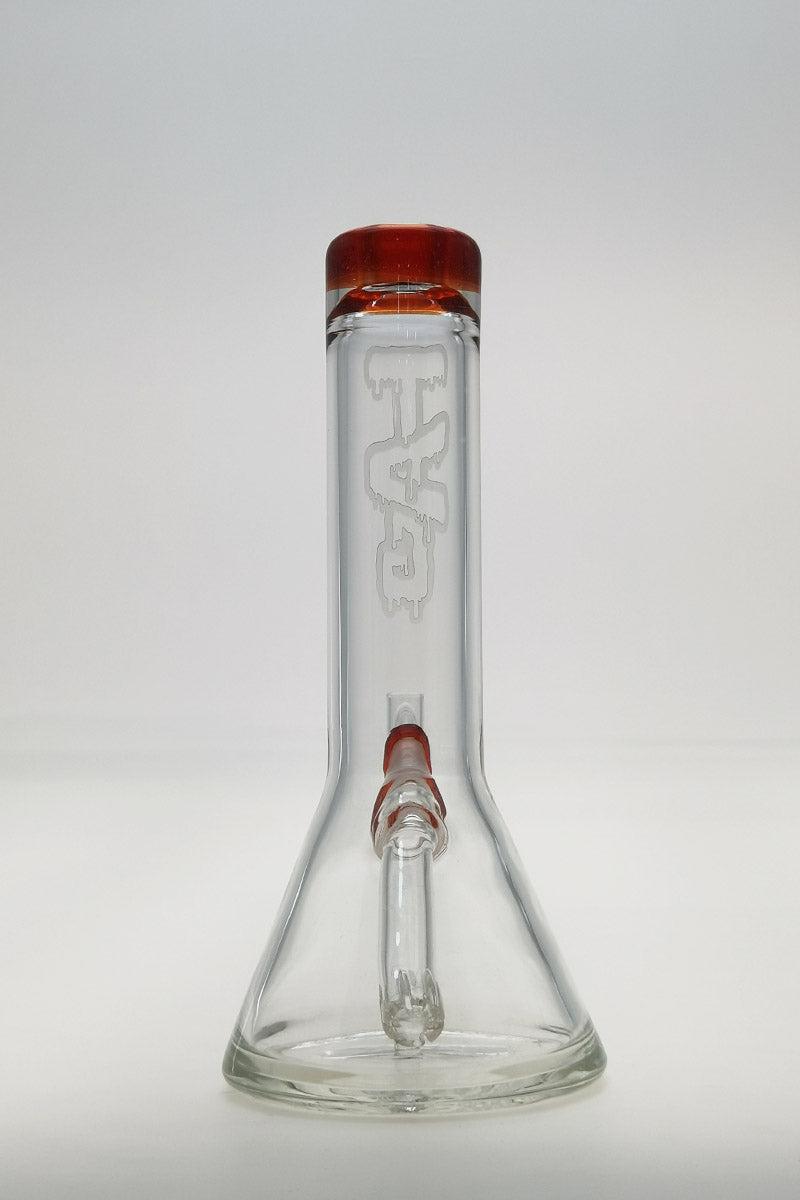 TAG 7" Beaker Dab Rig with Fixed Showerhead Downstem, 10MM Female Joint, Front View