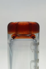 TAG 7" Beaker with Amber Fixed Showerhead Downstem, 32x4MM Thick Glass, 10MM Female Joint