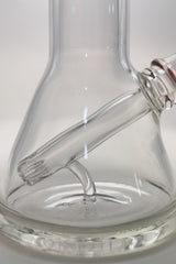 Close-up of TAG 7" Beaker Base with Fixed Showerhead Downstem in Clear Glass