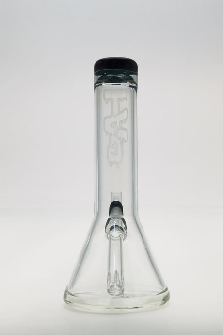 Thick Ass Glass 7" Quartz Beaker Dab Rig, Showerhead Downstem, 10mm Joint, Front View