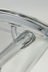Close-up of TAG 7" Beaker with Fixed Showerhead Downstem, 32x4MM thick quartz glass