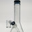 TAG 7" Beaker Dab Rig with Fixed Showerhead Downstem and Blue Accents, Front View