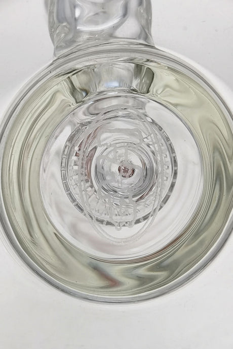 Close-up of Thick Ass Glass 7" Quartz Rig with Showerhead Diffuser, 14mm Female Joint