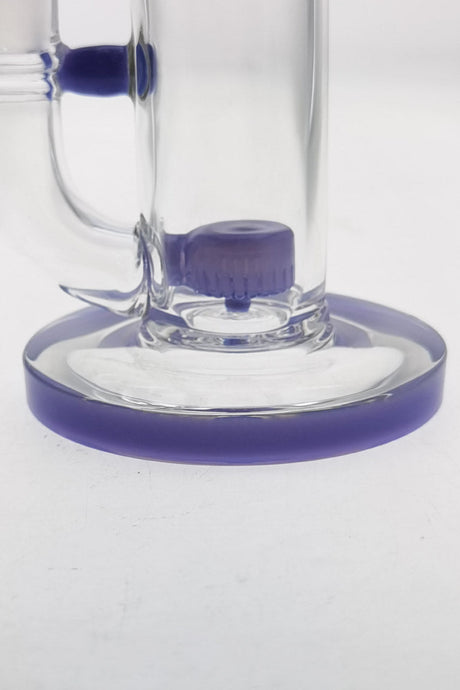 Close-up of Thick Ass Glass 7" Quartz Bent Neck Rig Base with Showerhead Diffuser