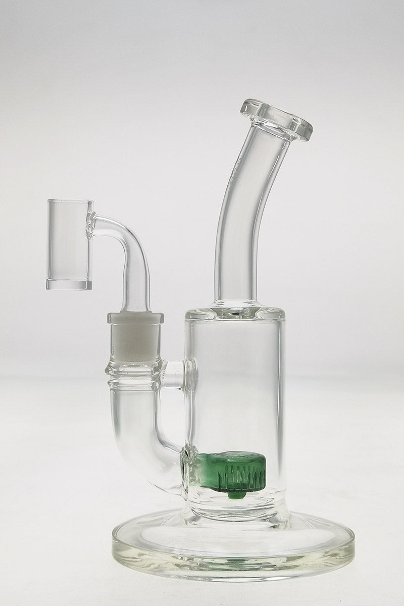 TAG 7" Bent Neck Dab Rig with Fixed Showerhead Puck Diffuser, 14MM Female Joint
