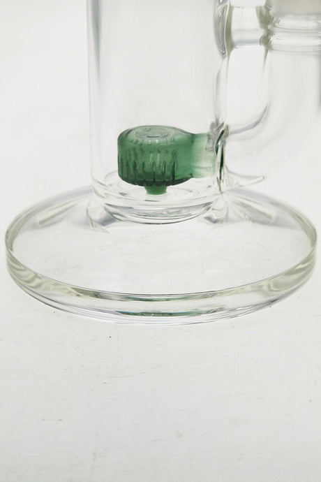TAG 7" Bent Neck Dab Rig with Fixed Showerhead Puck Diffuser, Clear Glass, 14MM Female Joint