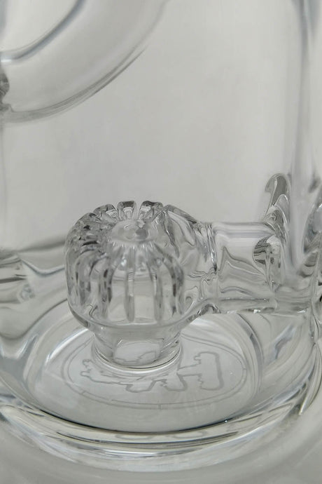 Close-up of TAG 7" Mini Klein Bong with Super Slit Puck Percolator and 10MM Female Joint