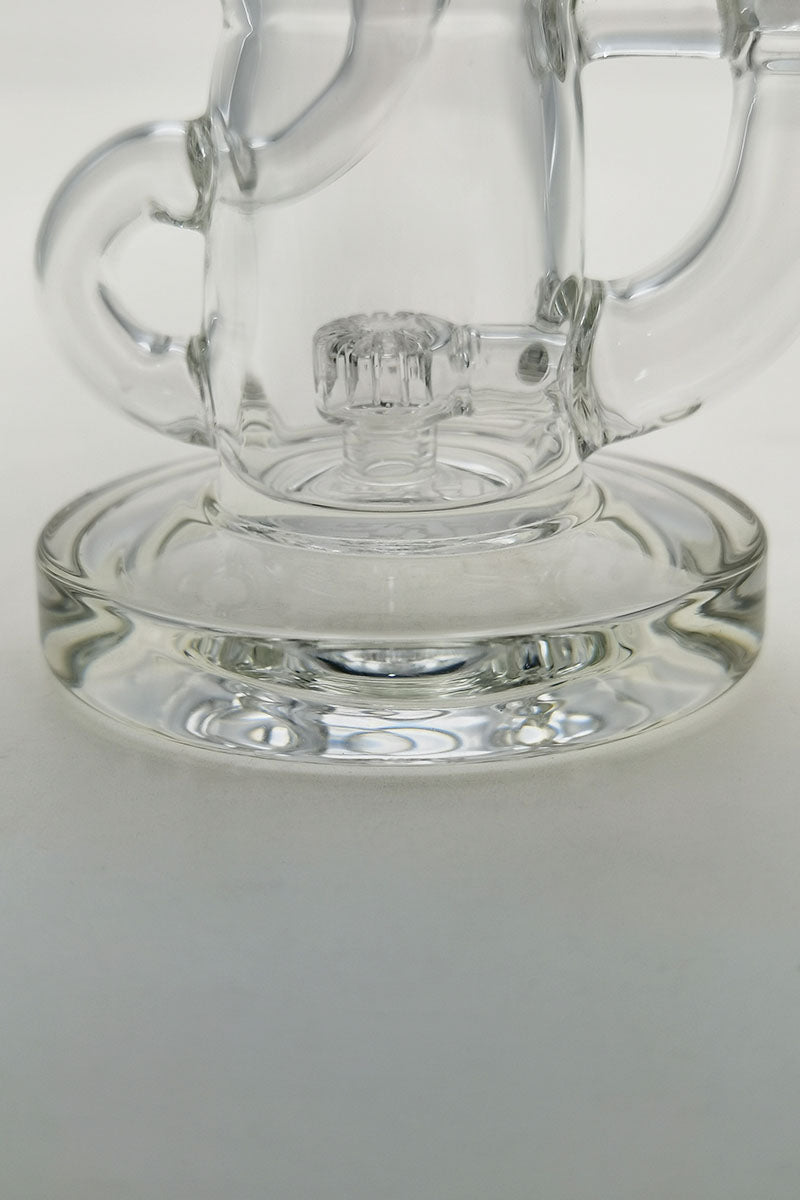 TAG 7" Micro Super Slit Puck Mini Klein Bong with 10mm Female Joint and Showerhead Percolator