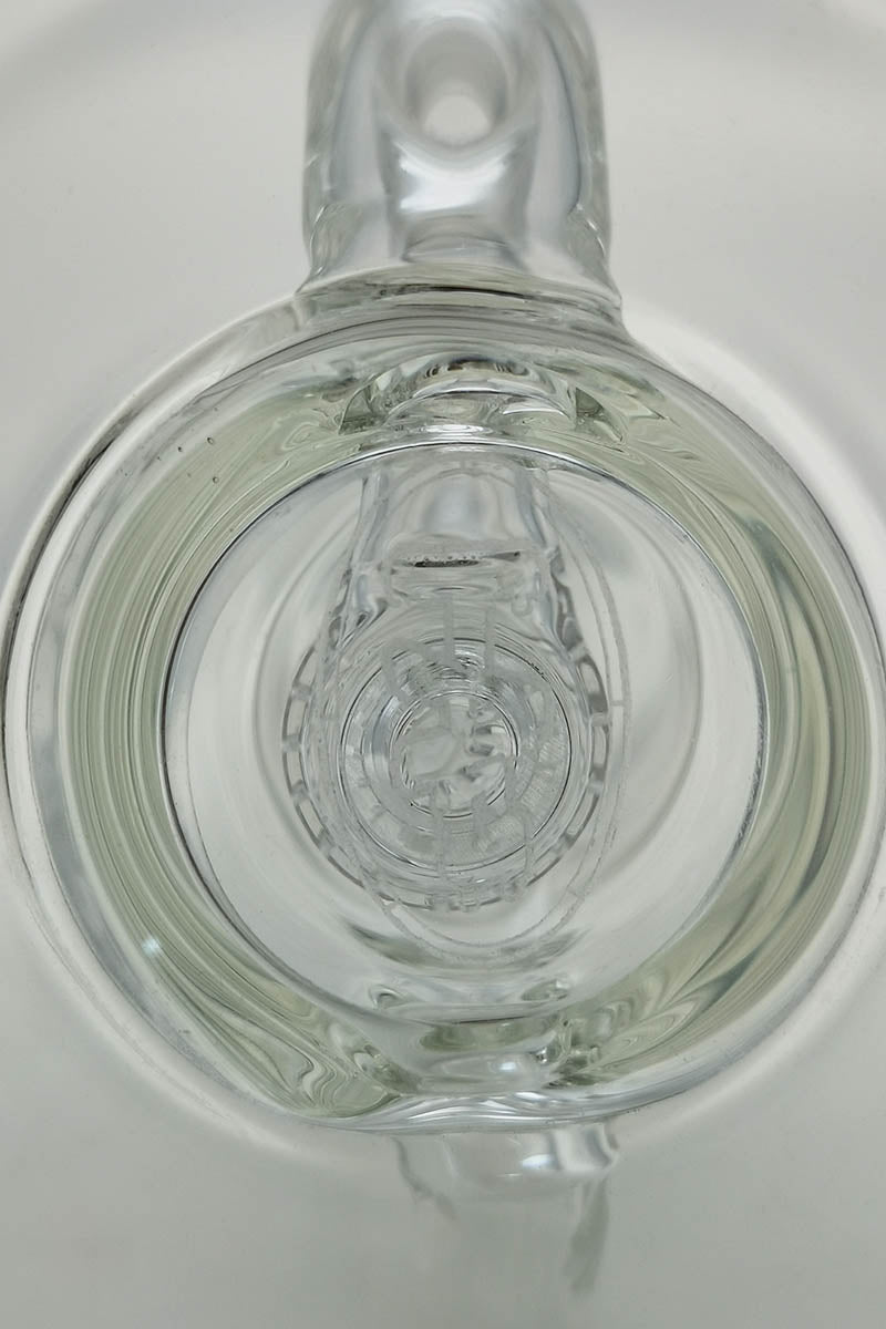 TAG 7" Mini Klein Bong with Super Slit Puck Percolator, 10MM Female Joint, Top View