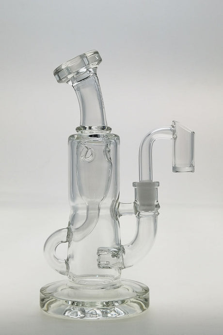 TAG 7" Hammer Head Mini Klein Bong, 38x4MM, 10MM Female Joint, Thick Glass, Front View