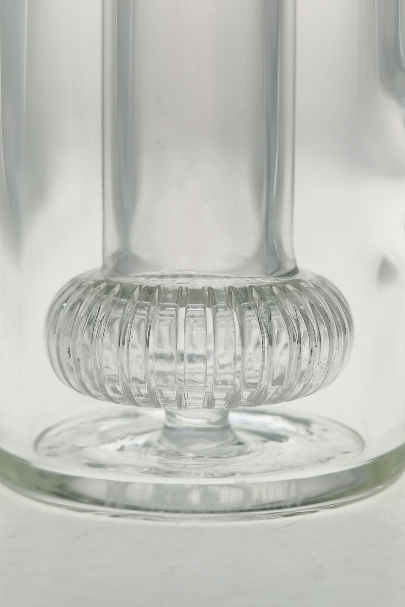 Close-up of TAG 7.25" Super Slit UFO Recycling E.C. Ashcatcher with clear glass design