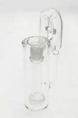 TAG 7.25" UFO Ashcatcher with Super Slit Percolator, 18MM Male to Female, Clear Glass, Side View