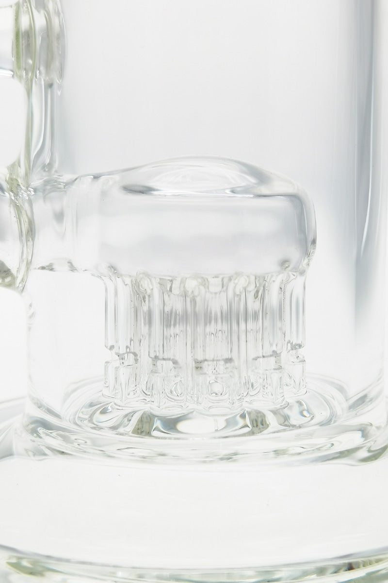 Close-up of TAG 7.5" Bent Neck Bong with 12-Arm Tree Diffuser and 14MM Female Joint