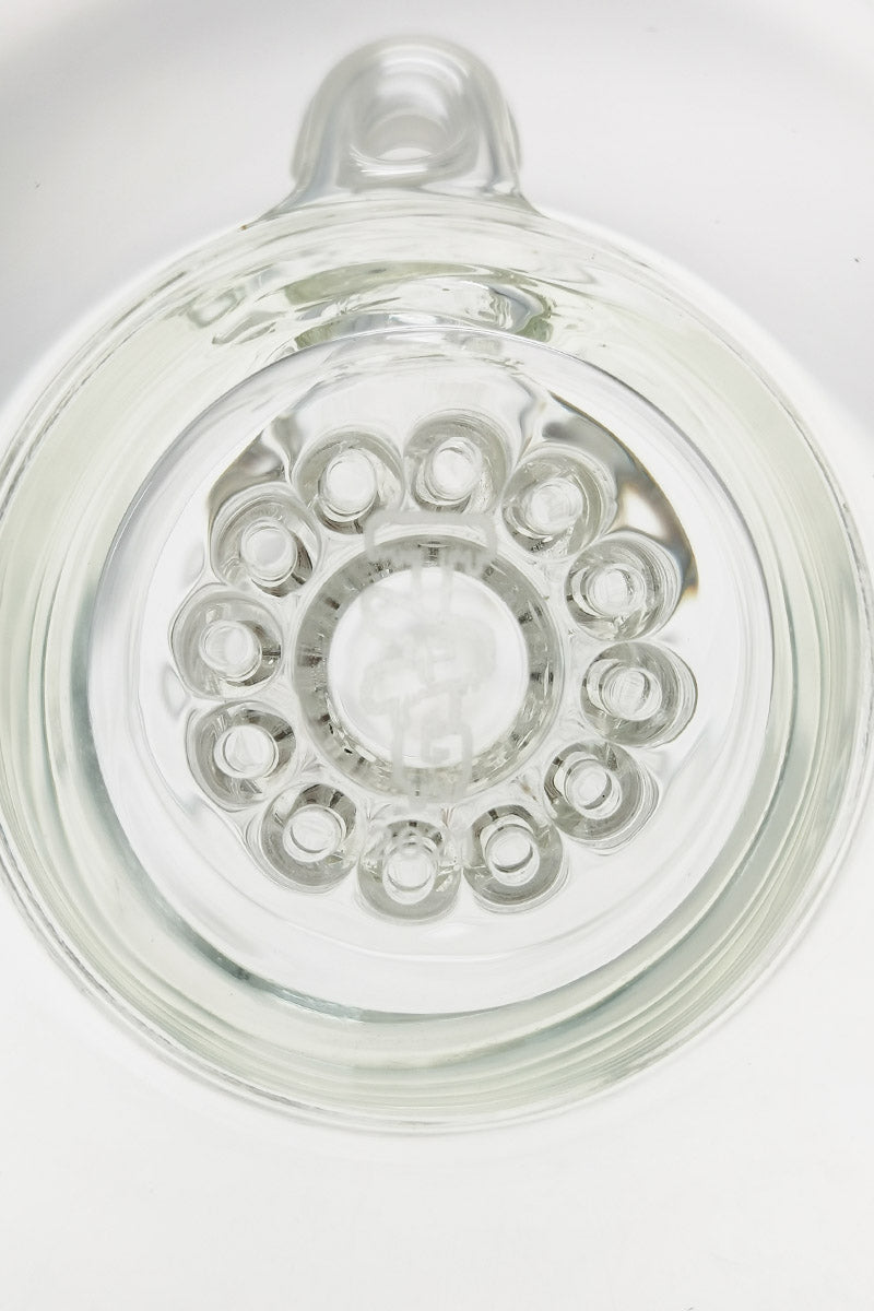 TAG 7.5" Bent Neck Bong with 12-Arm Tree Diffuser Top View on White Background