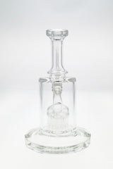 Thick Ass Glass 7.5" Bent Neck Bong with Clear 12-Arm Tree Percolator Front View