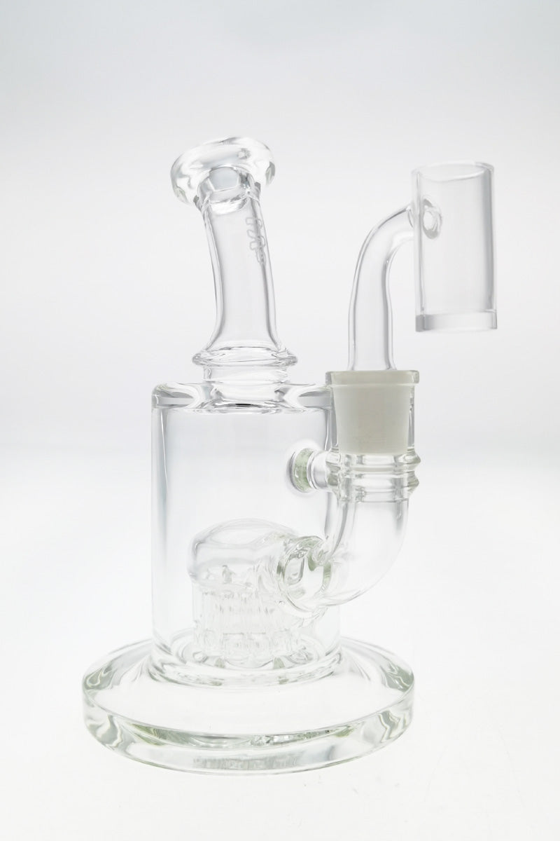 TAG 7.5" Bent Neck Bong with 12-Arm Tree Diffuser, 60x5MM Thick Glass, Front View