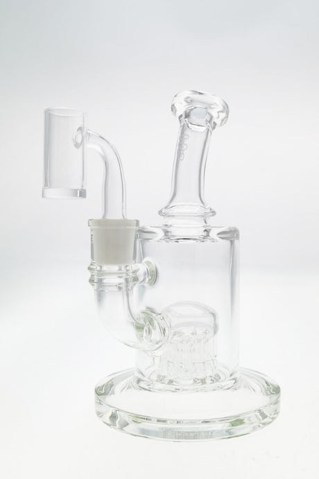 TAG 7.5" Bent Neck Bong with 12-Arm Tree Diffuser, Clear, Front View
