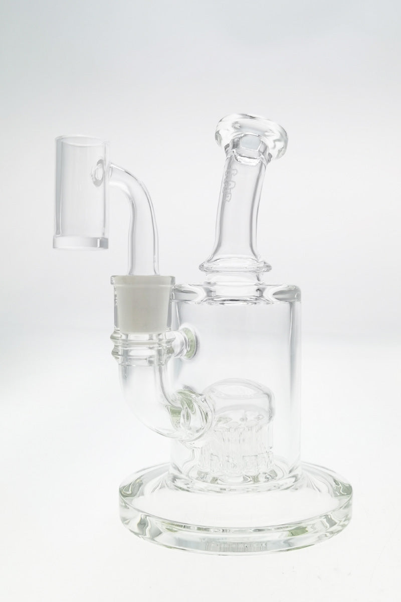 TAG 7.5" Bent Neck Bong with 12-Arm Tree Diffuser, Clear, Front View