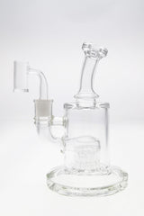 TAG 7.5" Bent Neck Bong with 12-Arm Tree Diffuser, 60x5MM Glass, 14MM Female Joint - Front View