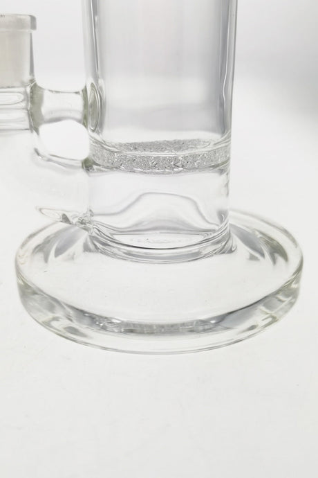 Close-up of TAG 7.5" Bent Neck Dab Rig with Single Fritted Disc, 50x5MM, 14MM Female Joint