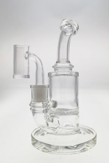 TAG 7.5" Bent Neck Dab Rig with Single Fritted Disc, 50x5MM, 14MM Female Joint - Front View