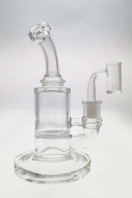 TAG 7.5" Bent Neck Dab Rig with Single Fritted Disc, 50x5MM, 14MM Female Joint - Side View