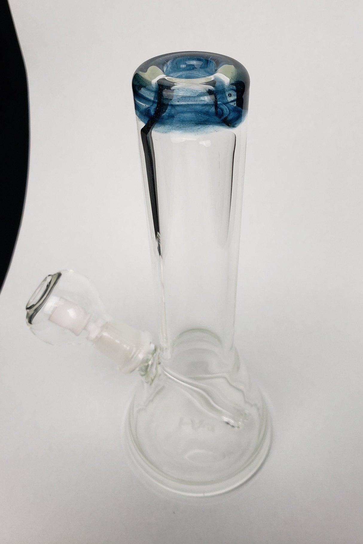TAG 7.5" Fixed Disk Downstem Beaker with 14MM Male Joint, 32x4MM Quartz, Side View