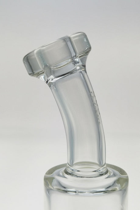 Thick Ass Glass 8" Bent Neck Bong with Inline Diffuser, 14MM Female, Clear Glass, Front View