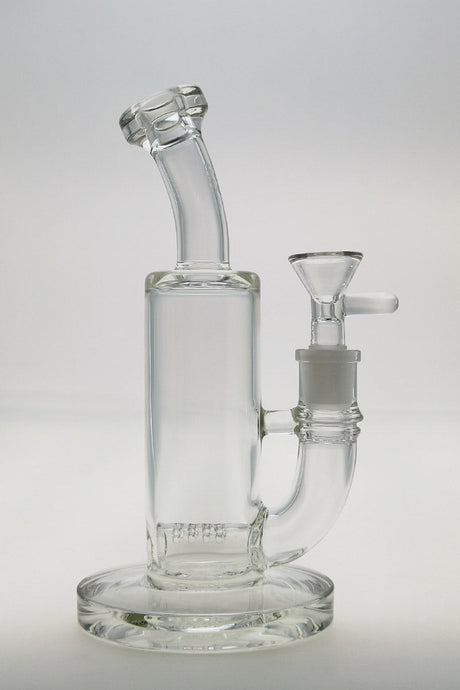TAG 8" Bent Neck Bong with Inline Diffuser, 14MM Female Joint, Front View