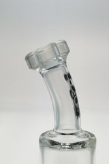TAG 8" Bent Neck Bong with Fixed Super Slit Puck Percolator, 4mm Thick Glass, Side View
